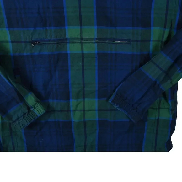 Abercrombie Mens Cotton Windbreaker Shacket Jacket Sz S Plaid Preppy Coastal - Picture 5 of 11